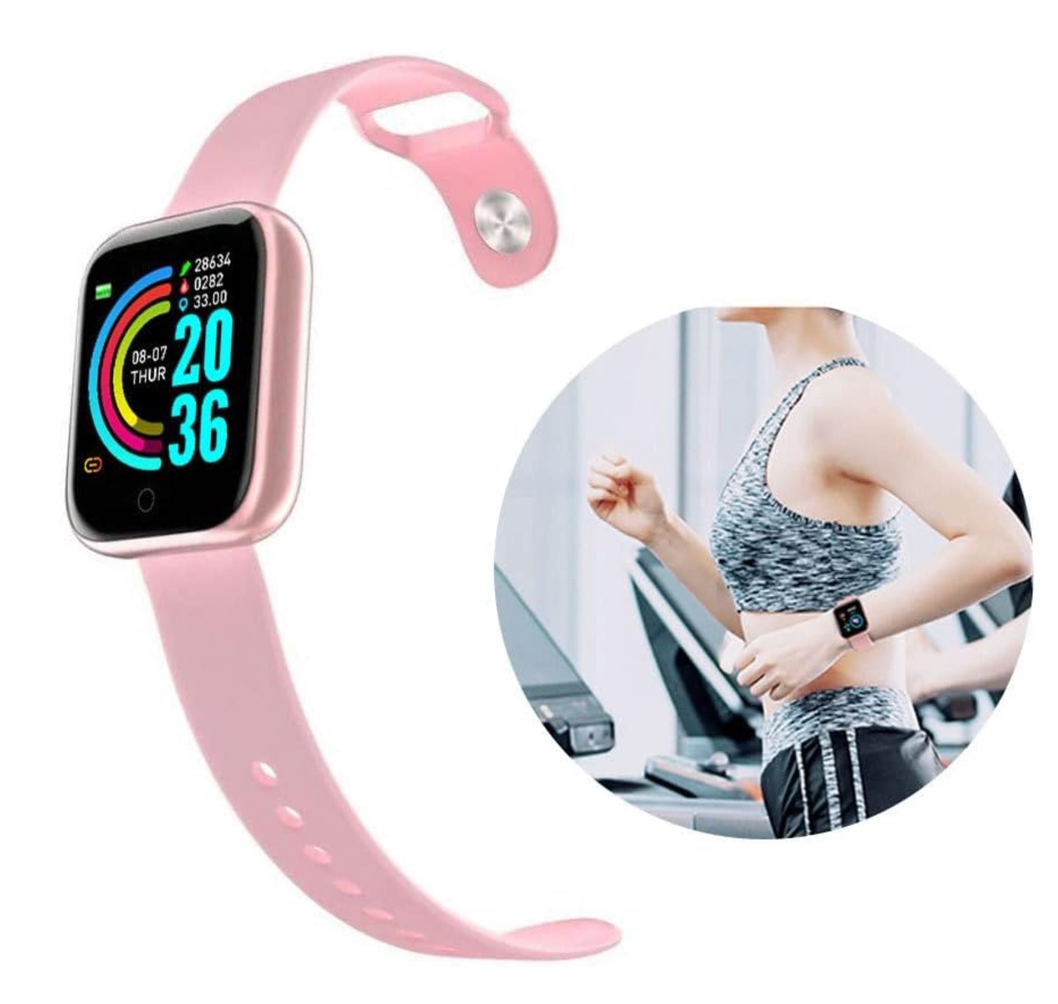 Smartwatch met Bluetooth - Hartslagmeter - Activity tracker - Roze