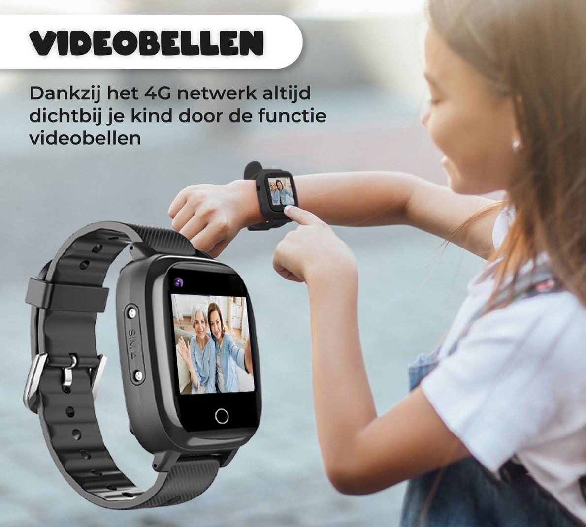 Vilo™ Kinder GPS 4G Smartwatch met Wifi en videobellen