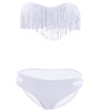 Fringe dames bikini - wit