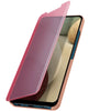 Galaxy A12 Clear View Cover Hoesje - Roze