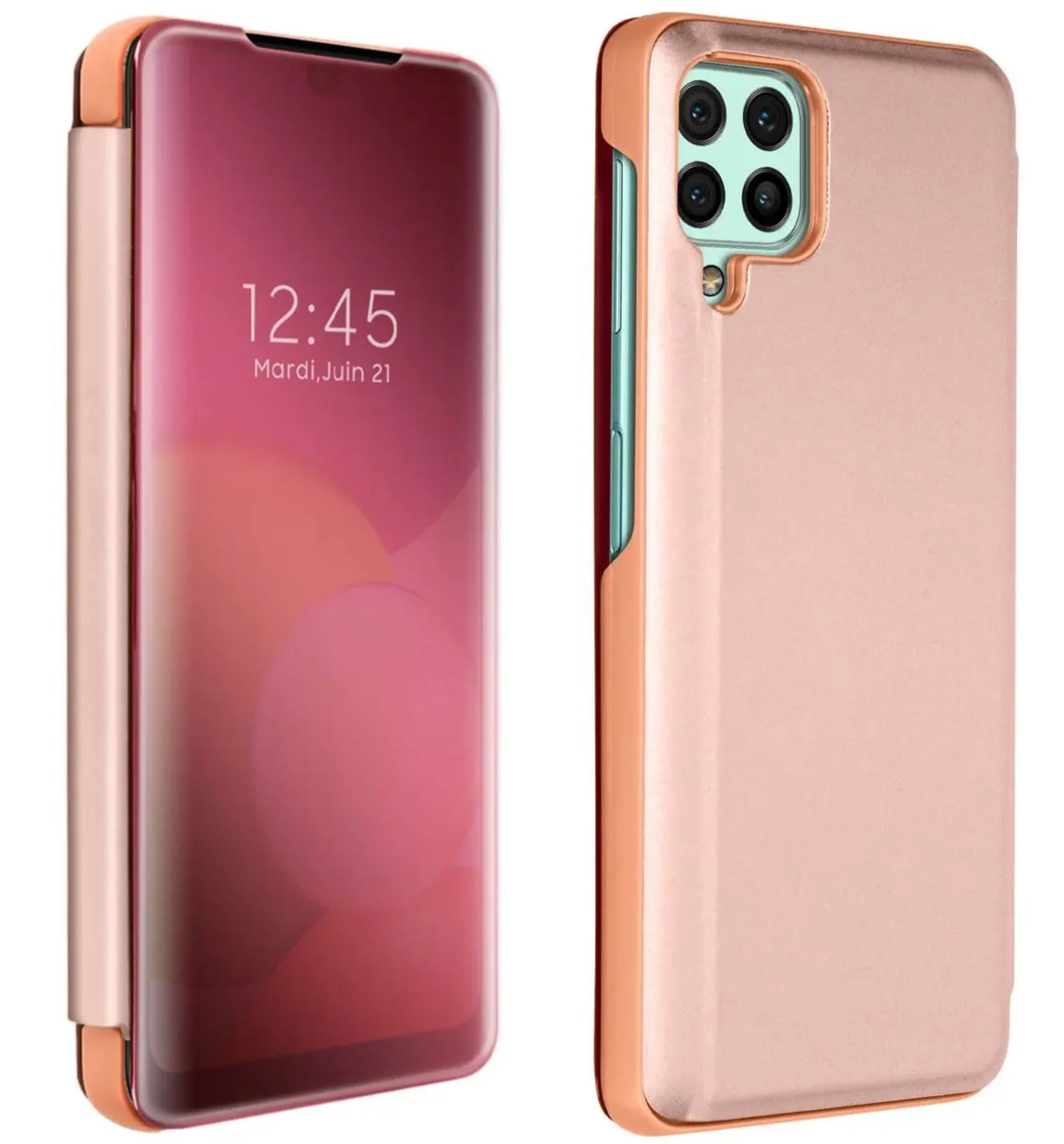 Galaxy A32 4G Clear View Cover Hoesje - Roze