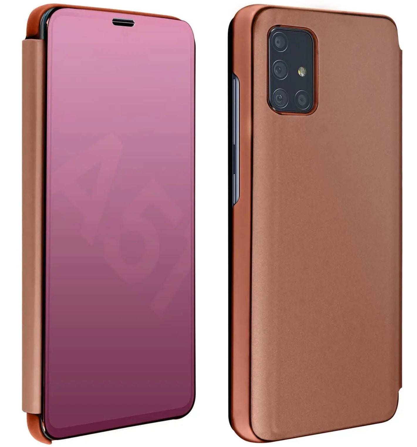 Galaxy A51 Clear View Cover Hoesje - Roze