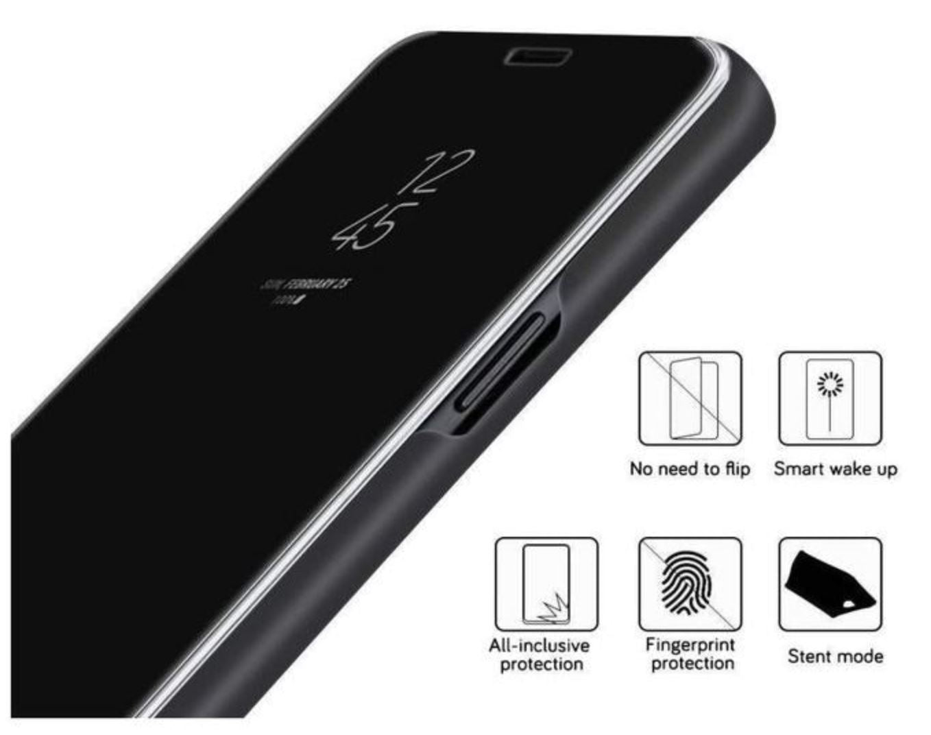 Galaxy Note 10 Plus Clear View Cover Hoesje - Zwart