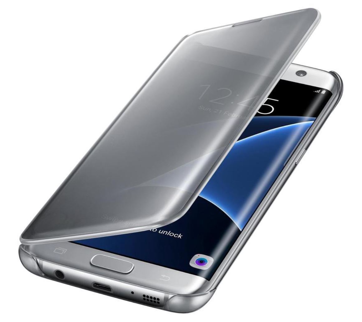 Galaxy S7 Clear View Cover Hoesje - Zilver