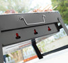 Opvouwbare draagbare barbecue voor gebruik met houtskool