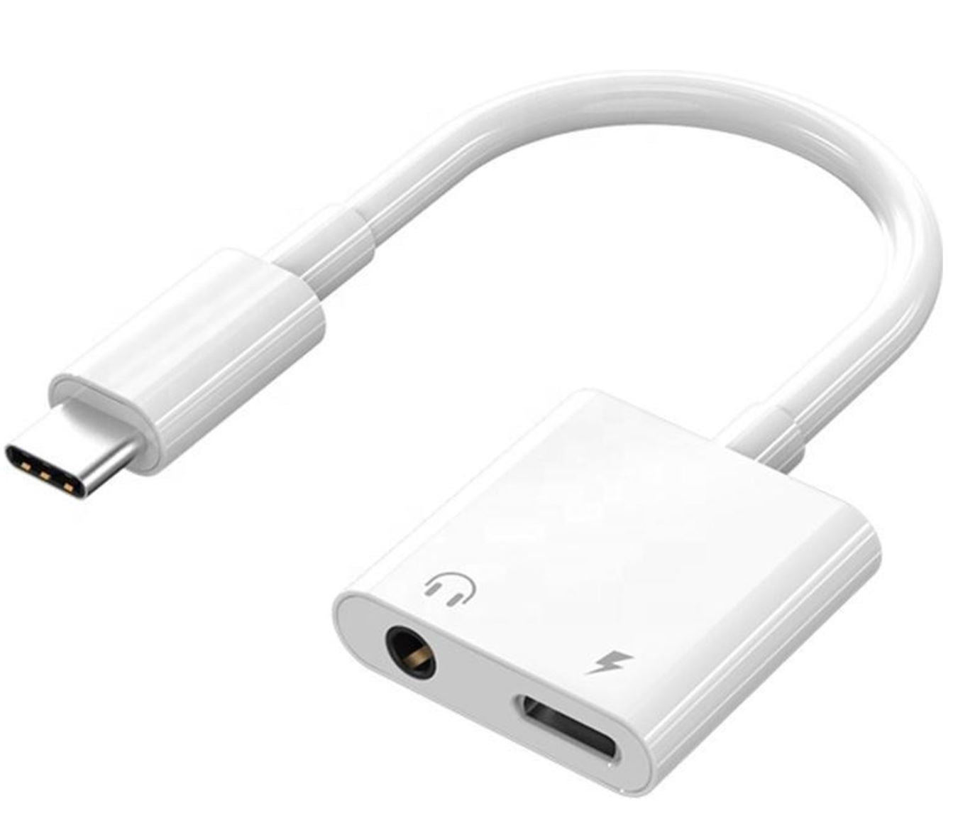 USB-C 2-in-1 Audio adapter met oplaadfunctie - Universeel