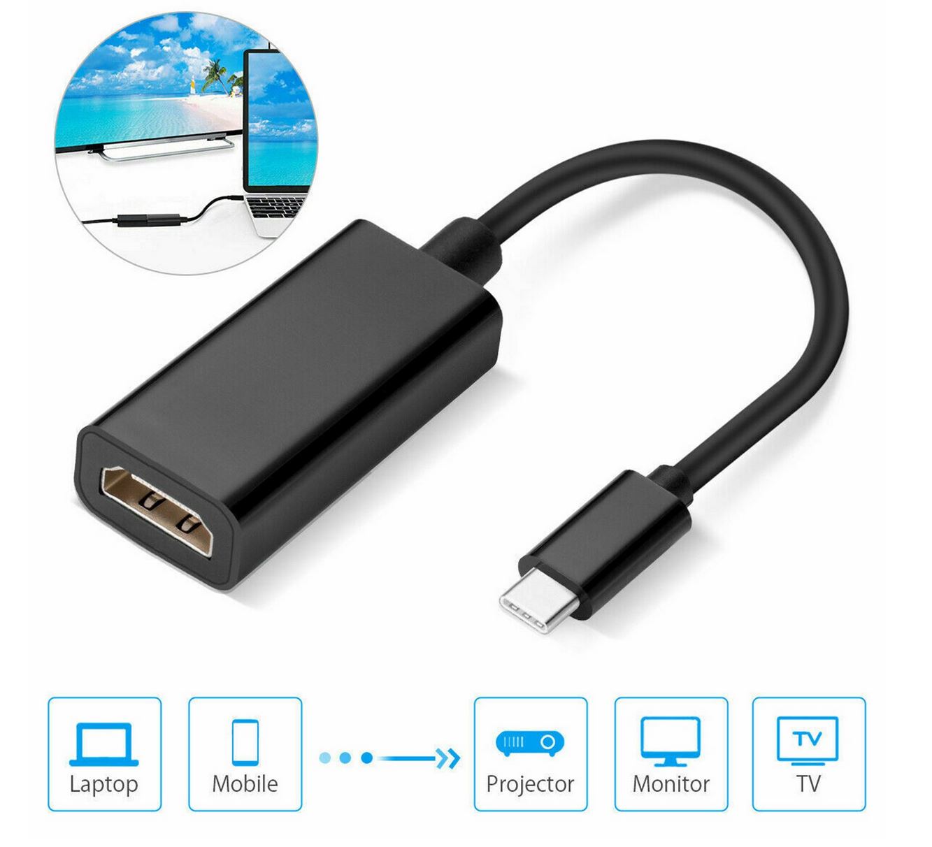 USB-C Naar HDMI Adapter kabel - 4K Ultra HD